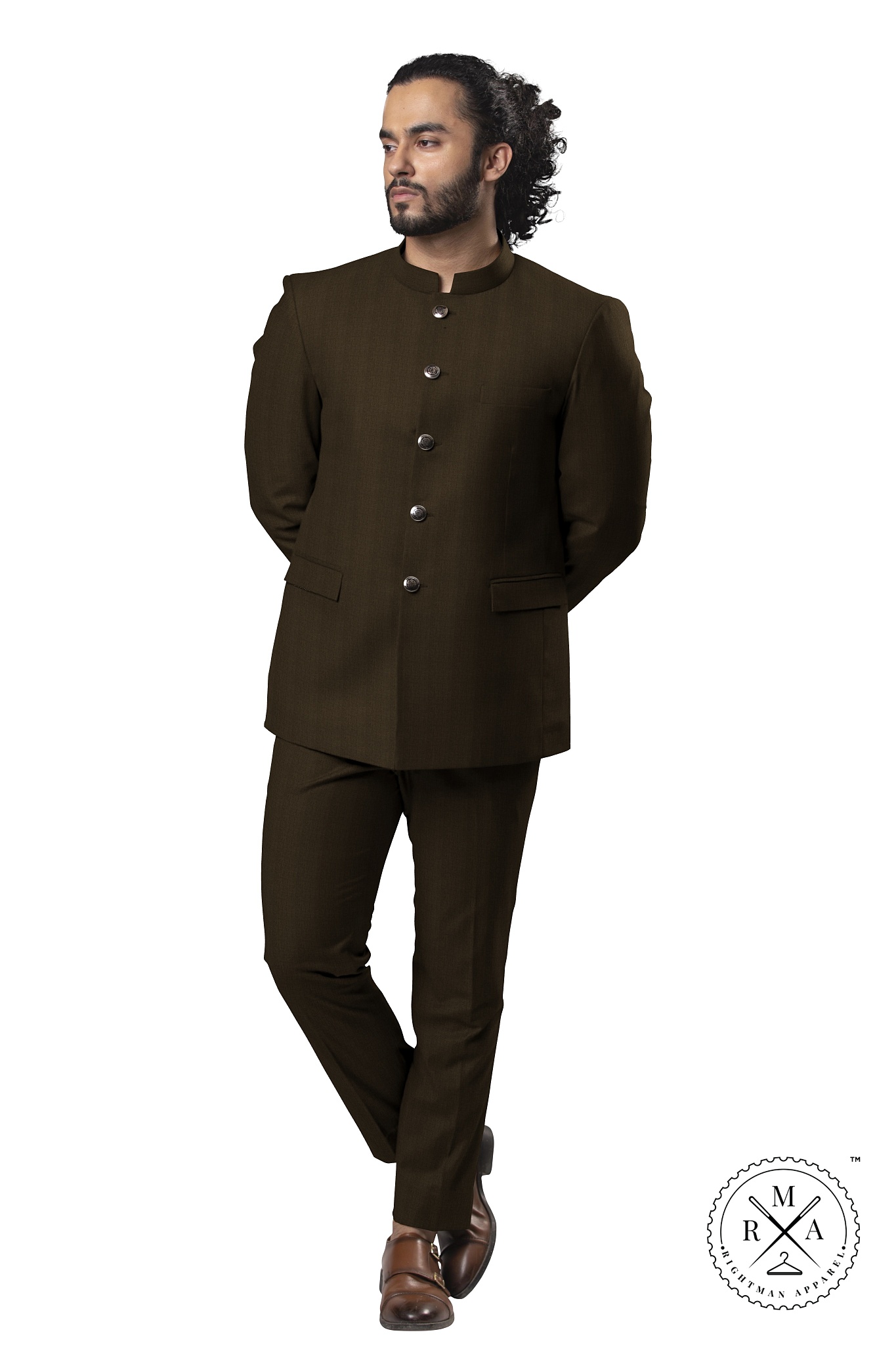 Firm Dark Brown Jodhpuri Suit SU220